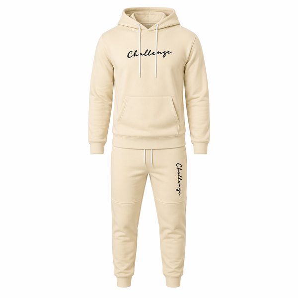 Secret Shield Cotton Regular Men's Full Set Jogging Suits Cream
