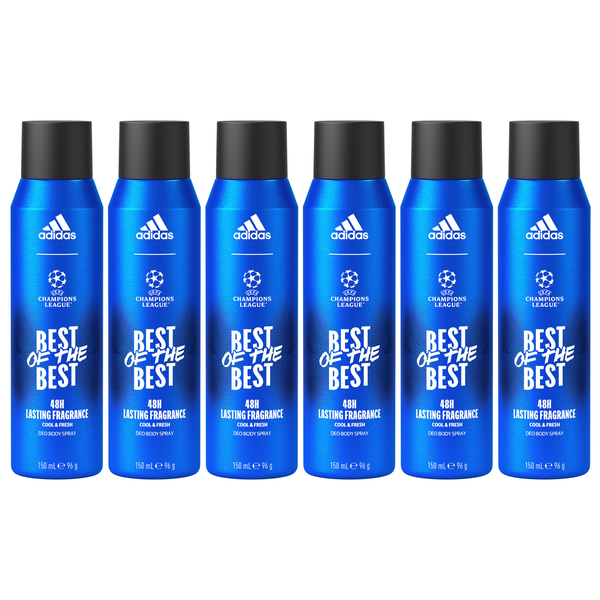 adidas Uefa 9 Deodorant Spray 6 Pack - 150ML