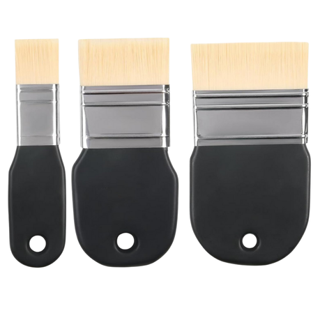 Arfast- 3 Pcs Professional Nylon Flat Paint Brush Set for DIY Projects Image