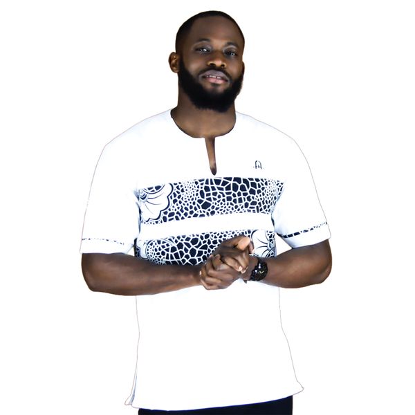 Africa Fashion House Arome Black Rose Shirt