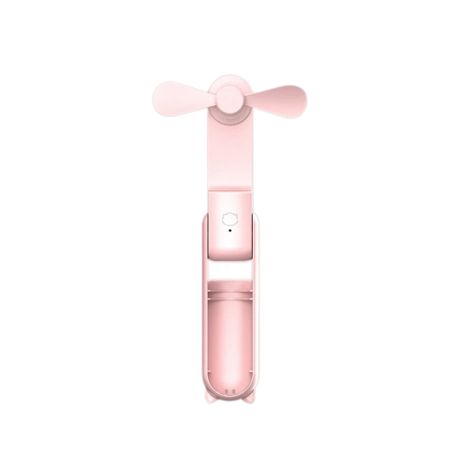 2000mAh Portable Handheld Fan & Power Bank - Pink Image