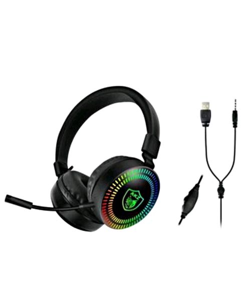 Gaming headset with noise reduction, Luminous RGB Light 4+ detachable mic