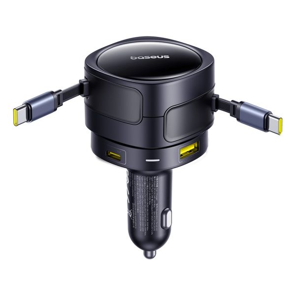 Baseus Enjoyment Max Car Charger C+C Cables &amp; U+C Ports 90W - Cosmic Black