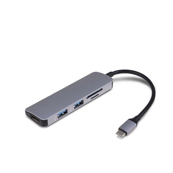 Multi-function 5 in 1 USB-C Docking Station Adapter