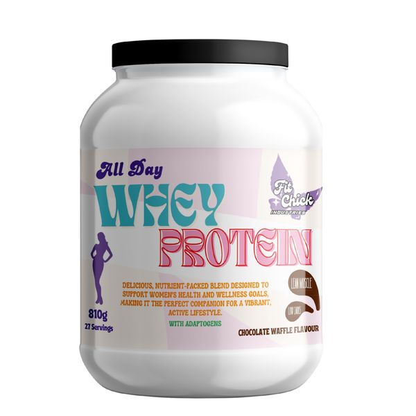 Fit Chick Industries - All Day Whey Protein - Chocolate Waffle - 810g
