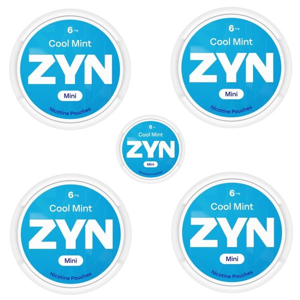 Zyn Mini Nicotine Pouches - Cool Mint 6mg - 5 Pack (75 Pouches)