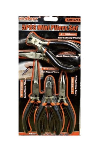 Horusdy 5-Piece Mini Precision Pliers Set SDY-97616