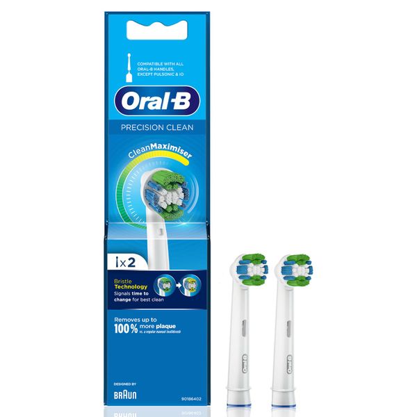 Oral B Precision Clean Electric Toothbrush Soft Replacement Brush 2s