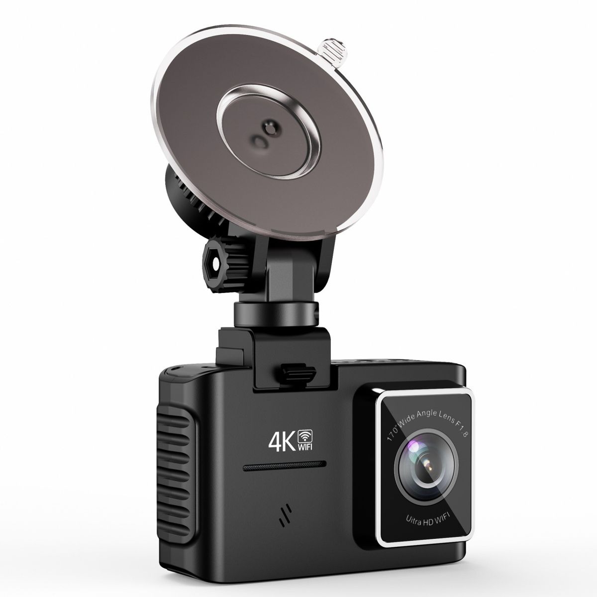 4K Dash Cam with 5G WiFi-Front/Rear/Inside Recording & 24H Parking Monitor