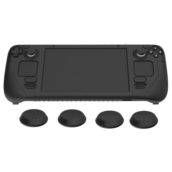 Soft Silicone Protective Cover with 4 Thumb Grips for Steam Deck