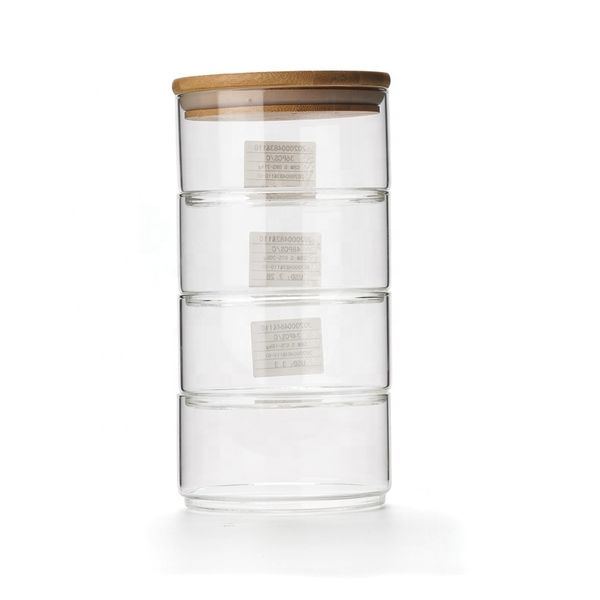 Borosilicate Heat Resistant Glass Container Bamboo Lid