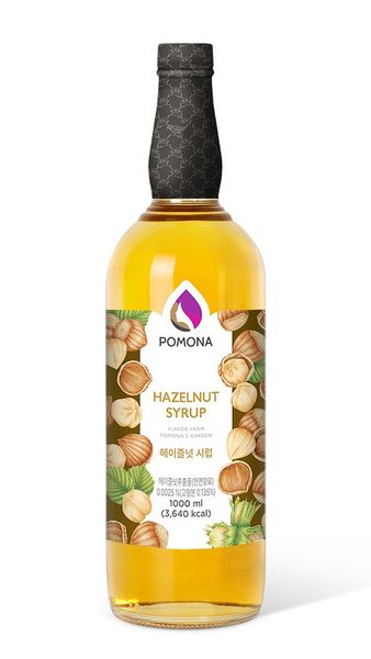 Hazelnit Flavoured Syrup 1 Litre For Coffees, Lattes &amp; Iced Lattes - Pomona