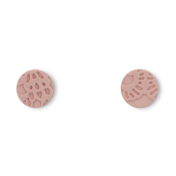 Ginger Homemade - Stud Earrings - Circle - Polymer Clay - Pink