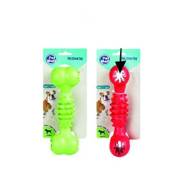 Pet Dog Rubber Bone Toy For Treats (2-Pack)