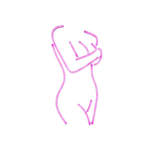 Lady Silhouette Neon LED Wall Hanging Advertising Room Decoration Sign