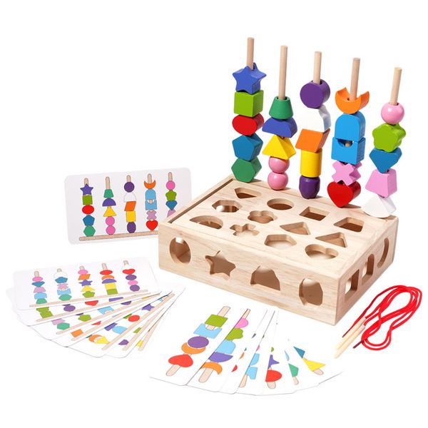 Treasure Toys - Colourful Wooden Shape Sorting Set