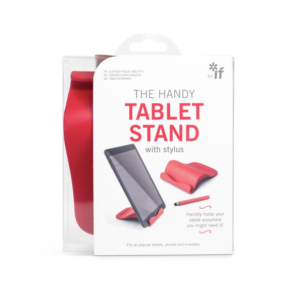 The Handy Tablet Stand with Stylus (Red)