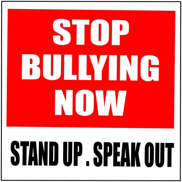 Stop Bullying Now, Stand Up, Speak Out Sign 44x44cm - 2 Pack