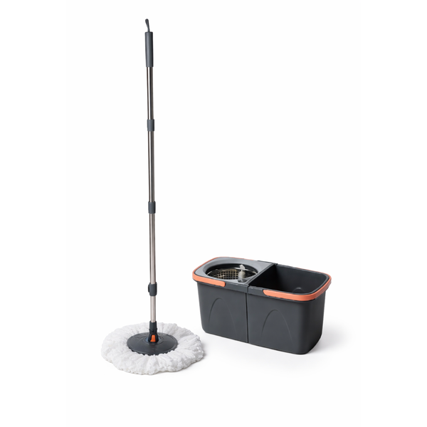 Maisonware | Spin Dual Bucket With Mop - Orange