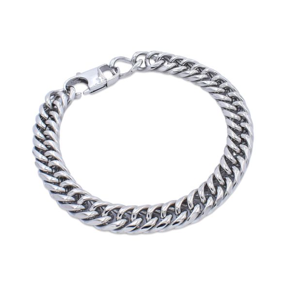 Xcalibur Stainless Steel 21cm x 10mm Tight Chunky Curb Bracelet
