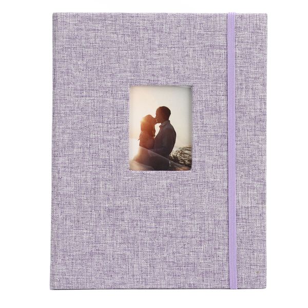 Purple Woven 208-Pocket Photo Album