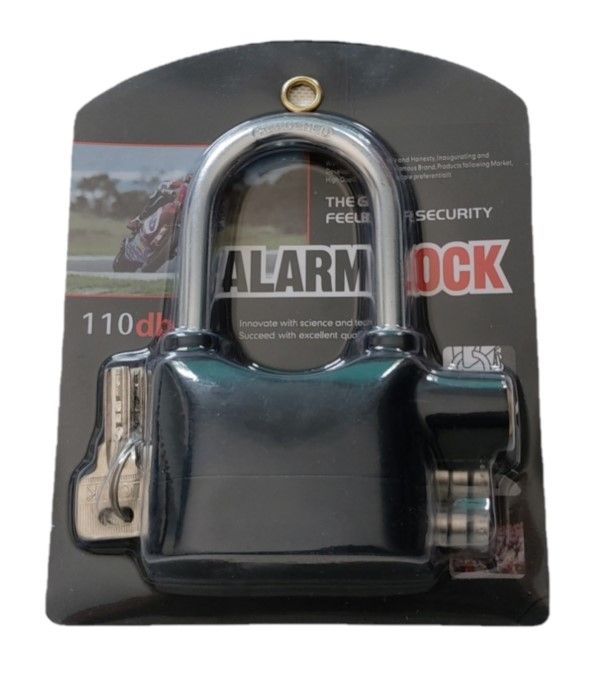 110dB Security AntiTheft Waterproof Lock with Siren Long Shackle
