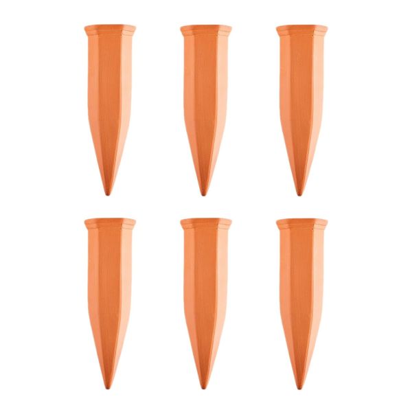 6Piece Terracotta Plant Watering Spikes Plant Waterer Spikes for Vacations