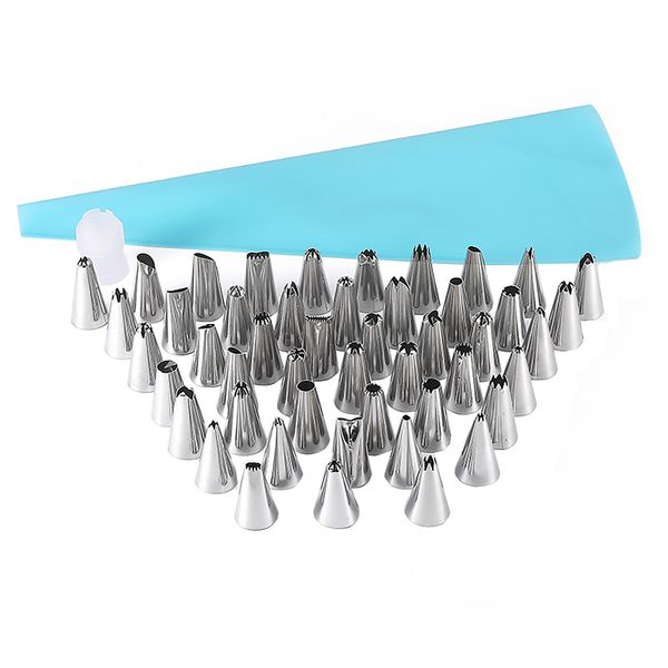 Stainless Steel Nozzle Set Cream Nozzle Cake Biscuit Baking Tool - 48 Sets