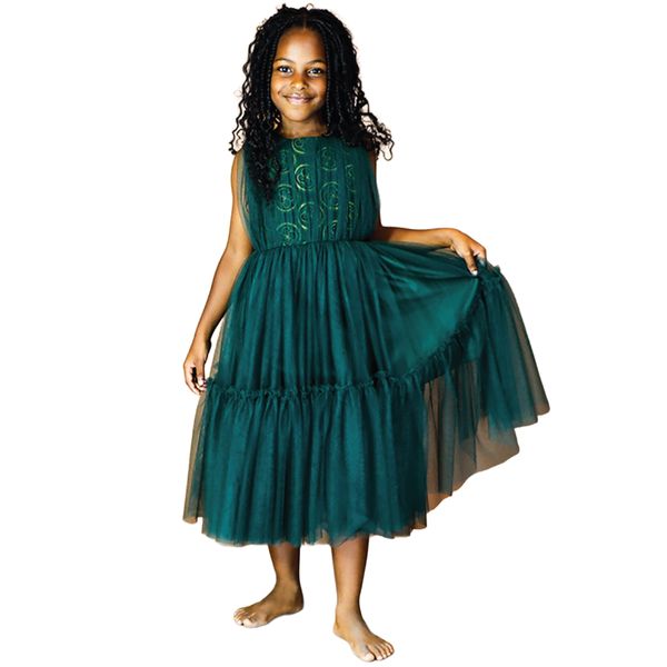 Afhkidz Heritage Green 2-Step Shwe Shwe Dress