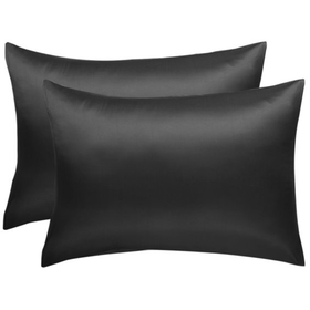 Dreamy Nights - Pillow Cases Twin Pack - Satin Charcoal Grey | Shop ...