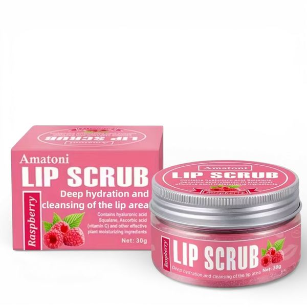 BerryGlow Exfoliating &amp; Deep Moisturizing Lip Treatment Lip Scrub Raspberry