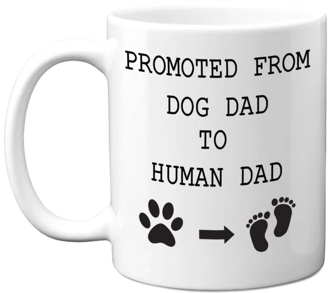 Dog Dad to Human Dad Birthday Christmas Father's Day Gift 11Oz Premium Mug