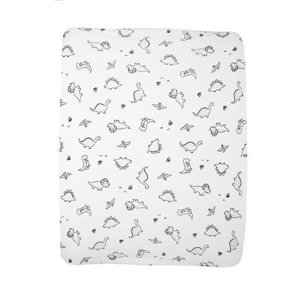 2 in 1 Moses Basket Fitted Sheet / Changing Mat Cover - Dinosaurs