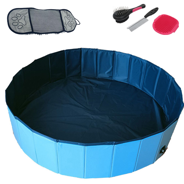 Foldable Dog Paddling Pool,Indoor Outdoor Portable Pool,Large Kid Bath Pool