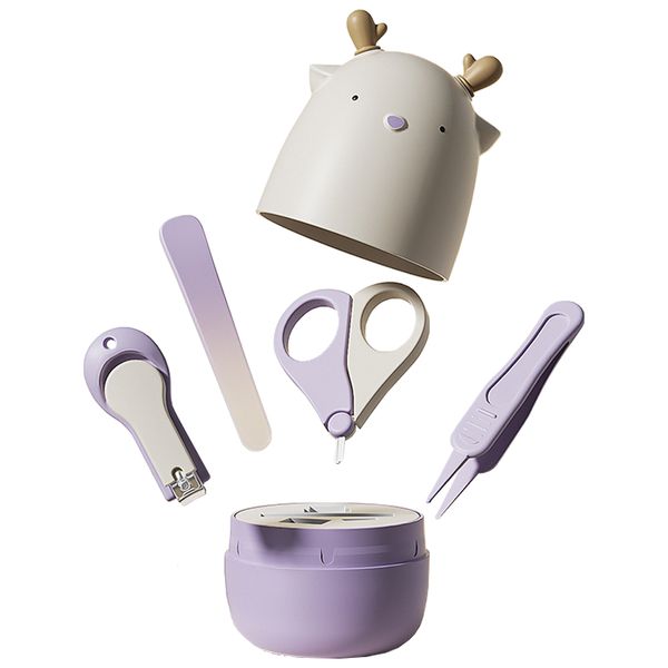 Purple deer 4in1 Baby Nail Care Set with Cute Case,Pedicure Kit