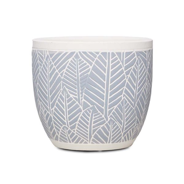 Grey Leaf Planter S Ø12.5x11cm