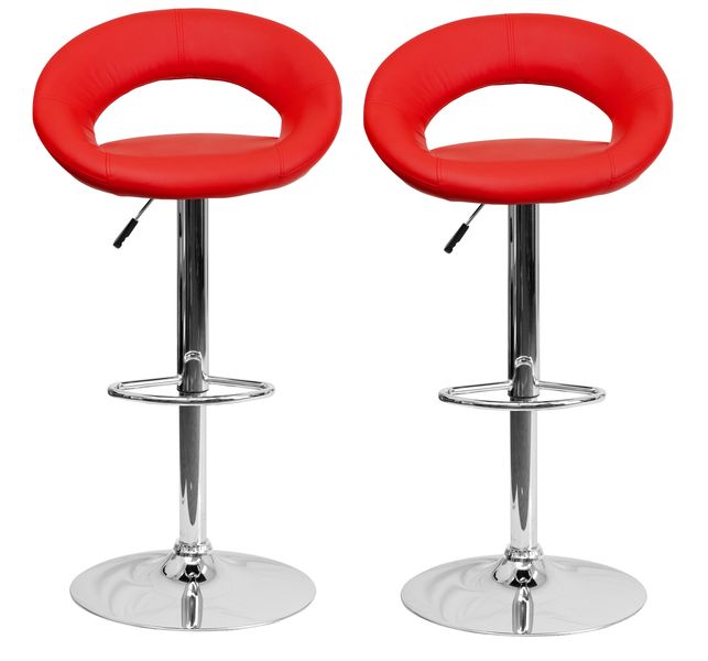 Bar Stools / Kitchen Breakfast Chairs - Two Pack - Black Colour
