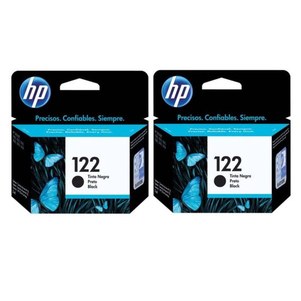 HP 122 Black Ink Cartridge - 2 PACK