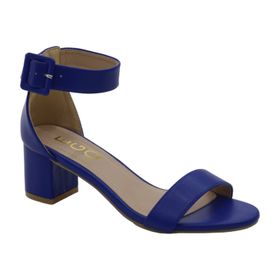 Lamara Paris Ulana One Band Ankle Strap 5.5cm Heel Sandal Pat Navy Blue ...