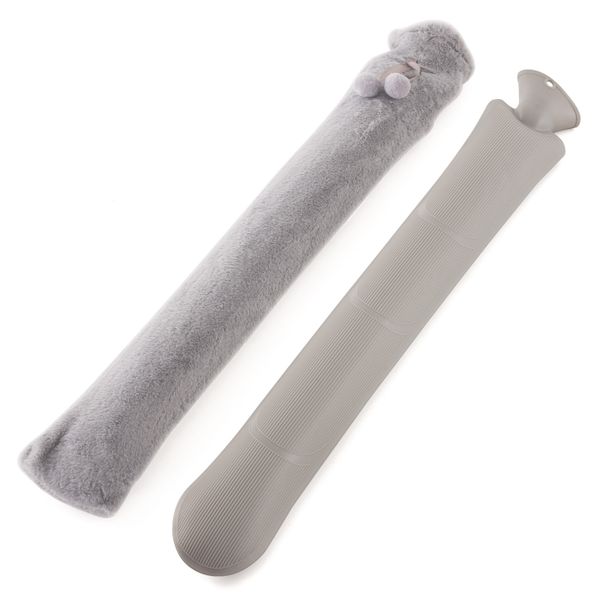 Chenshia Long Hot Water Bottle &amp; Fluffy Fleece Cover Cramp Reliever - 2.5L