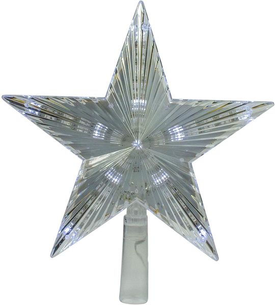 Gerson Crystal 5 Point Star Light Up Christmas Tree Topperholiday decoratio
