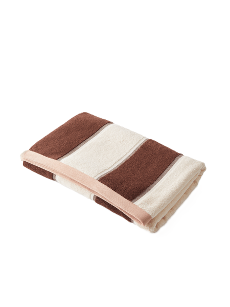 Cotton On Brown &amp; White Beach Towel (90cm x 170cm)