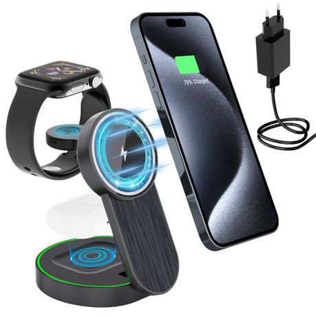thl 3 in 1 Wireless Charger iPhone Charging Station, Multiple Devices Image
