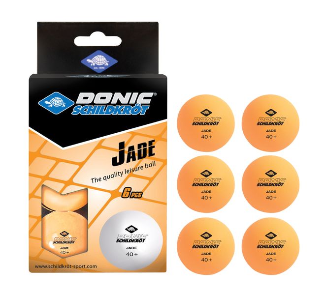 Donic-Schildkröt Table Tennis Balls Jade Orange - 6 pieces