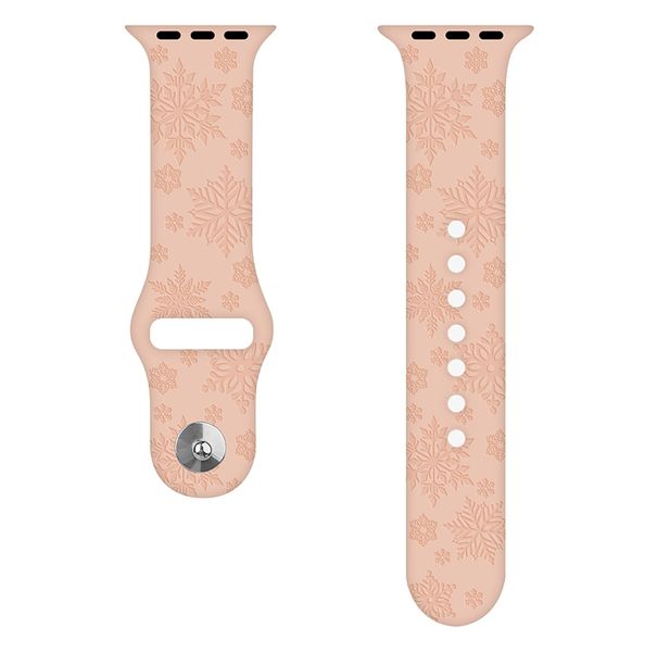 Snowflake Debossed Silicone Strap for Apple Watch9 (45mm) Apple Watch Ultra