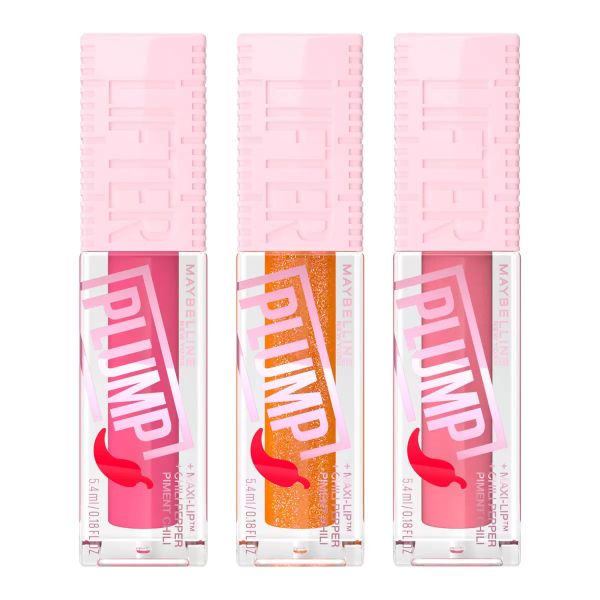Maybelline Lifter Plump Lip Gloss With Chili Pepper x 3