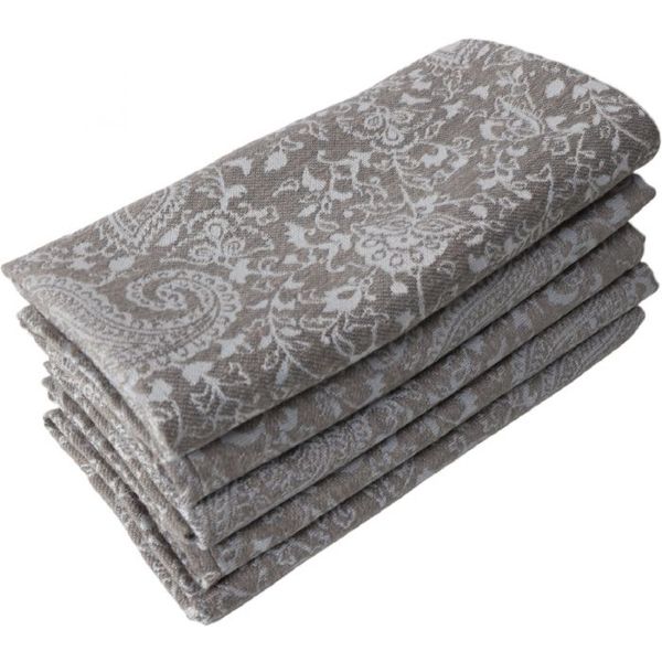 DSA Morocco Paisley - Taupe - Napkins Pack Of 6