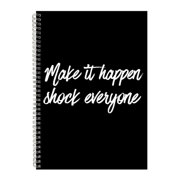 Shock A4 Notebook Spiral Lined Motivational Saying Graphic Notepad Gift 186