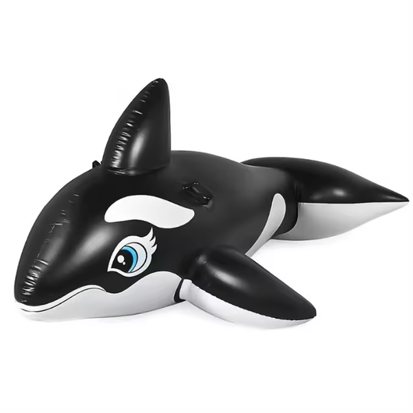 Black Whale Knight Inflatable-(193cm x 119cm)
