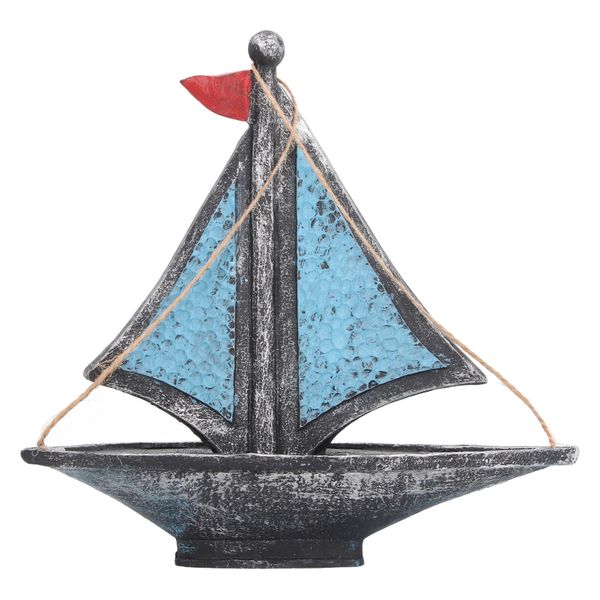 Vintage Sailing Ship Ornament European Style Sailboat Model Decor Nostalgic